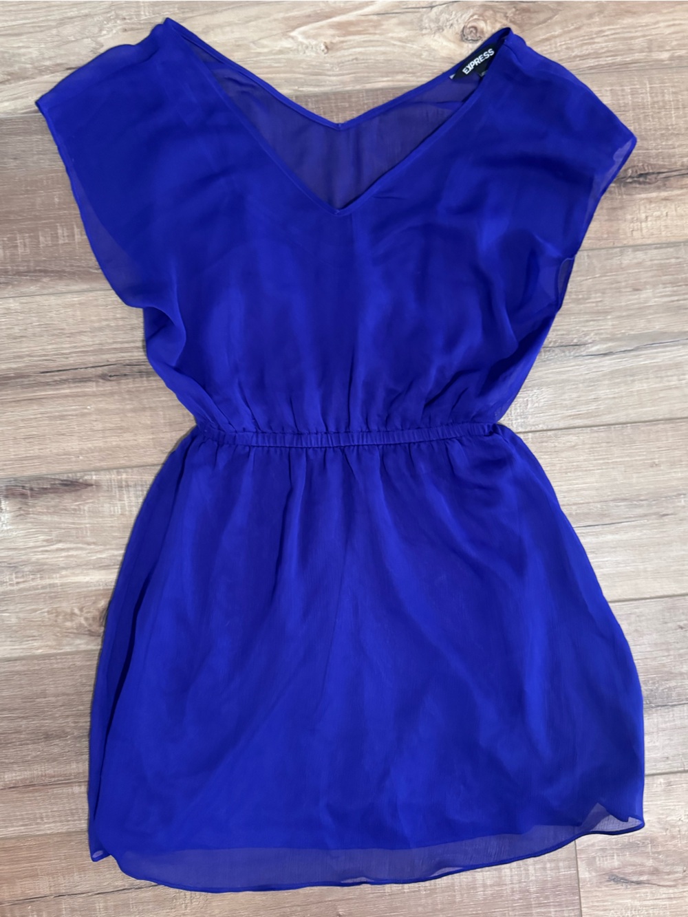 Express Purple Sheer Mini Dress